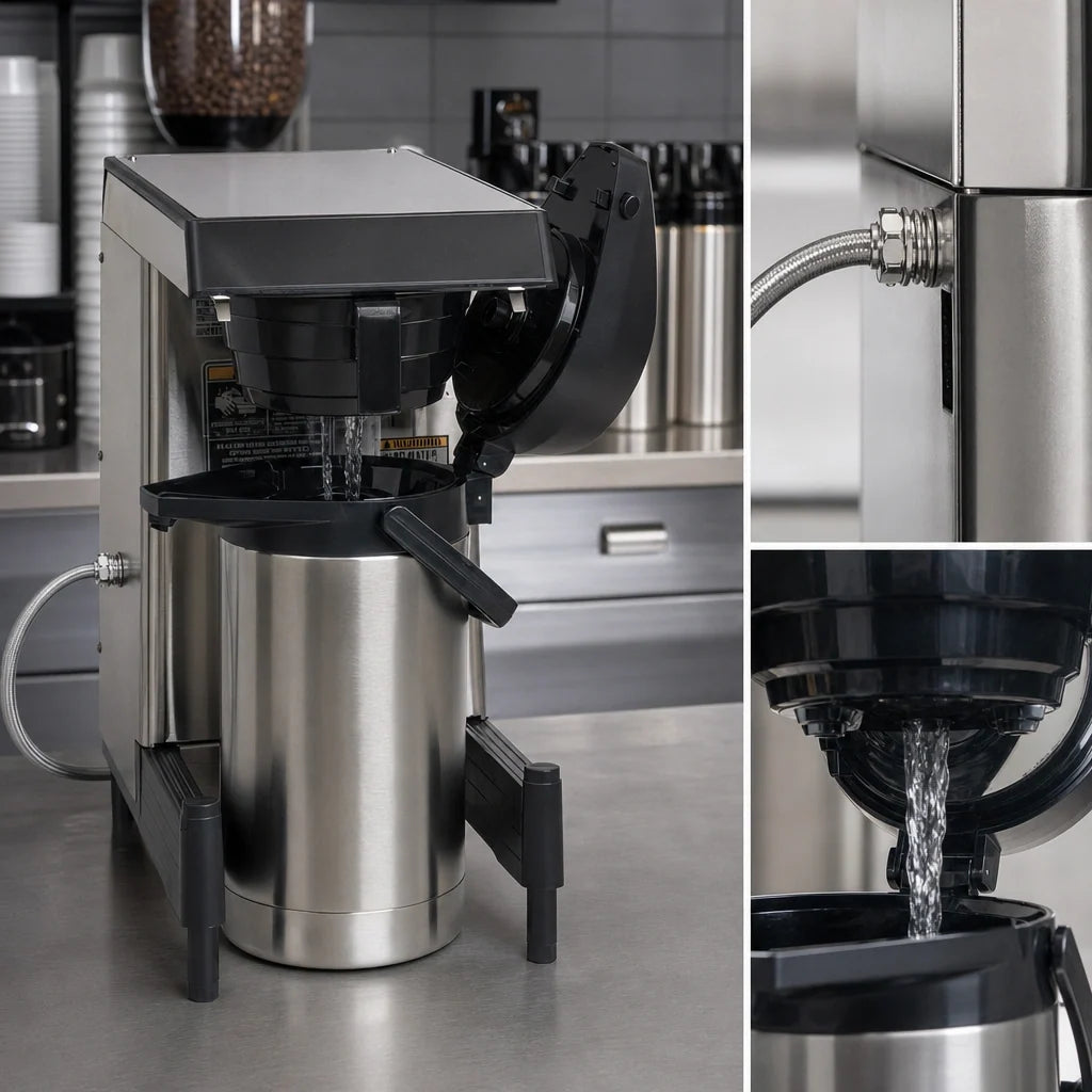BUNN SmartWAVE® 39900.0006 Automatic-Fill Coffee Brewer, Low-Profile Wide-Base, 1.9 L Thermal Carafe, 3.9 gal/hr, 120V