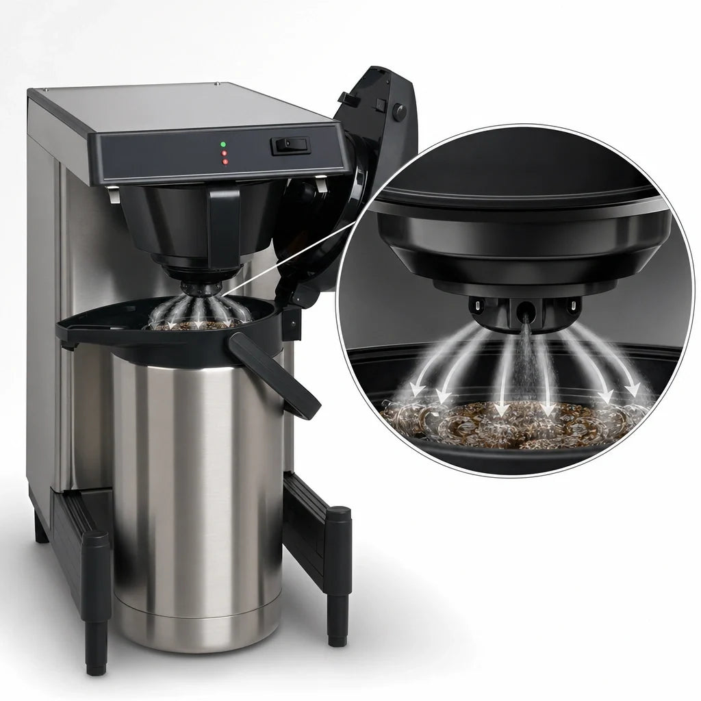 BUNN SmartWAVE® 39900.0006 Automatic-Fill Coffee Brewer, Low-Profile Wide-Base, 1.9 L Thermal Carafe, 3.9 gal/hr, 120V