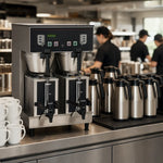 BUNN 35900.0010 Dual Satellite Coffee Brewer, 96-192 oz Batch Capacity, 18.9 gal/hr, Digital Controls, Includes 2 GPR Servers