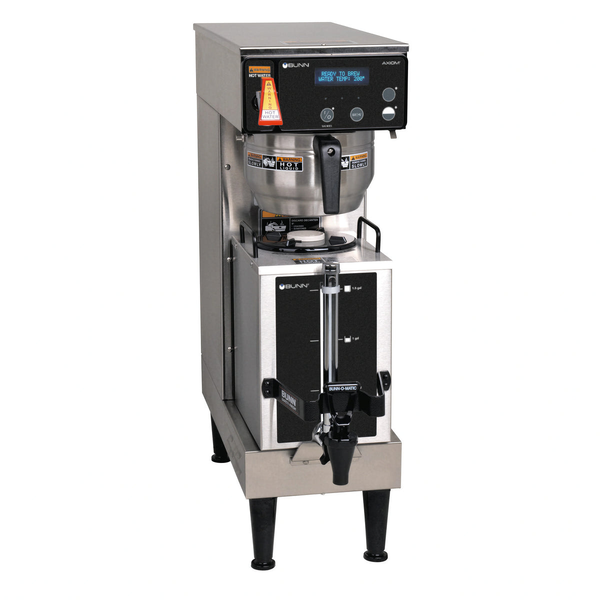 BUNN AXIOM® 38700.0043 Single Satellite Coffee Brewer, 200 oz Tank, 4.5 gal/hr, 120V
