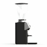 Black coffee grinder on a white background