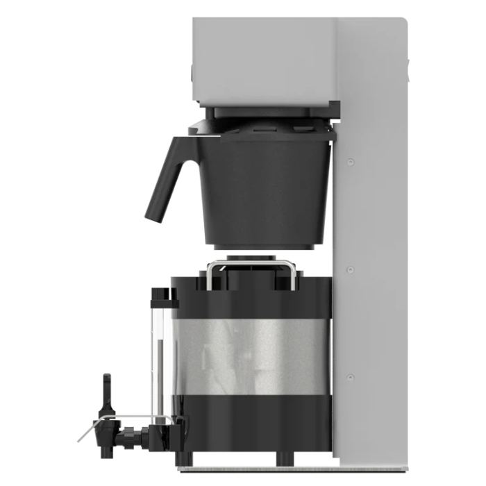TONE Touch 04 side view with brew basket and thermal with a white background