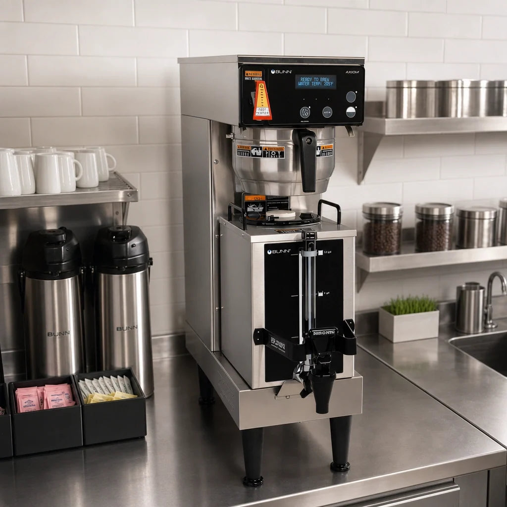 BUNN AXIOM® 38700.0043 Single Satellite Coffee Brewer, 200 oz Tank, 4.5 gal/hr, 120V