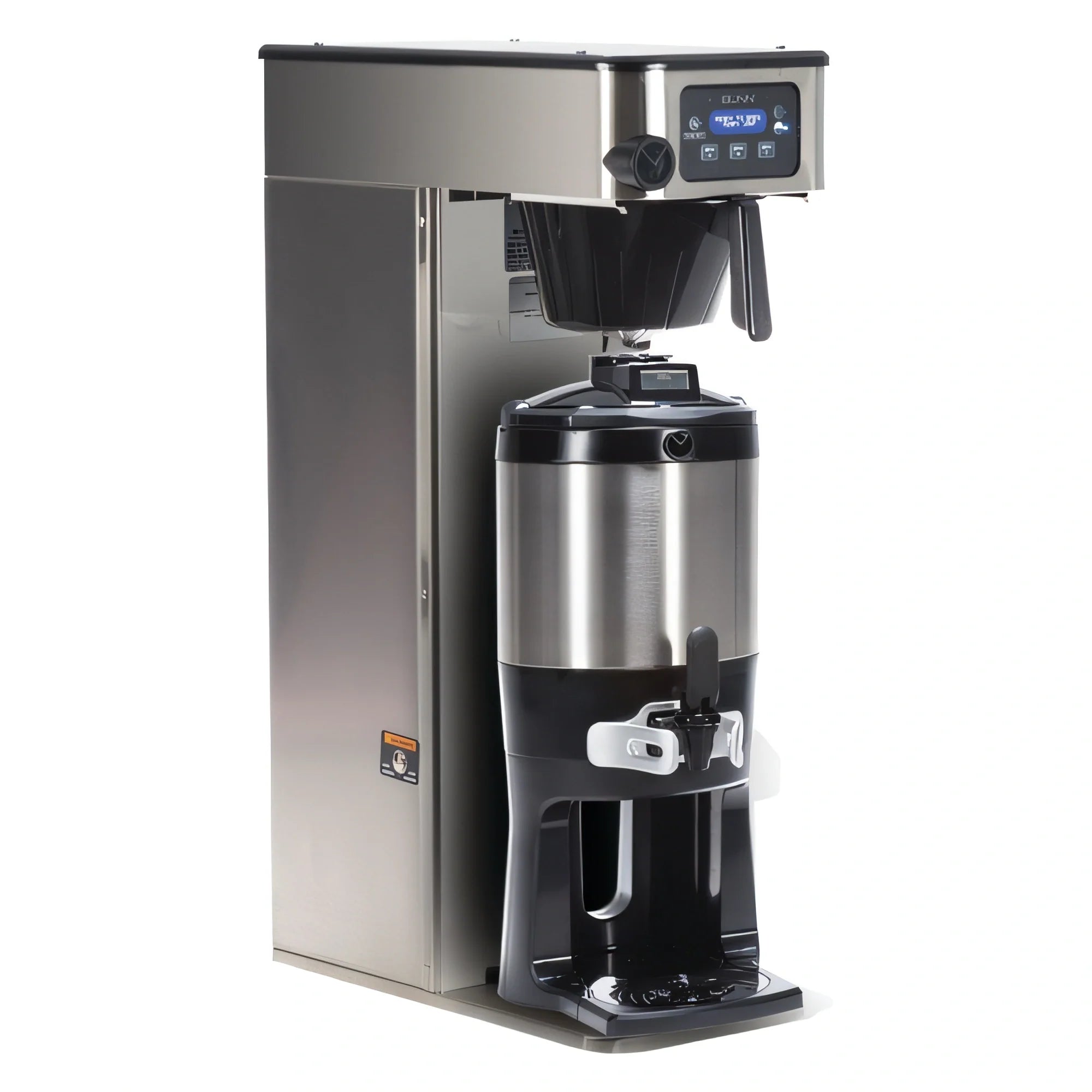BUNN 53100.0001 Tall Single Automatic Fill Commercial Coffee Brewer, Stainless Steel, Plumbed, Dual Voltage, 1/2–1 Gallon Batches