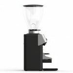 Black coffee grinder on a white background